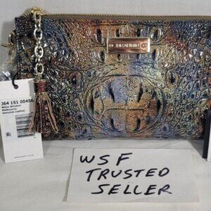 NWT VINTAGE BRAHMIN CEDAR MILLIE WRISTLET STRAP PURSE BAG W/ TASSEL ACCENT